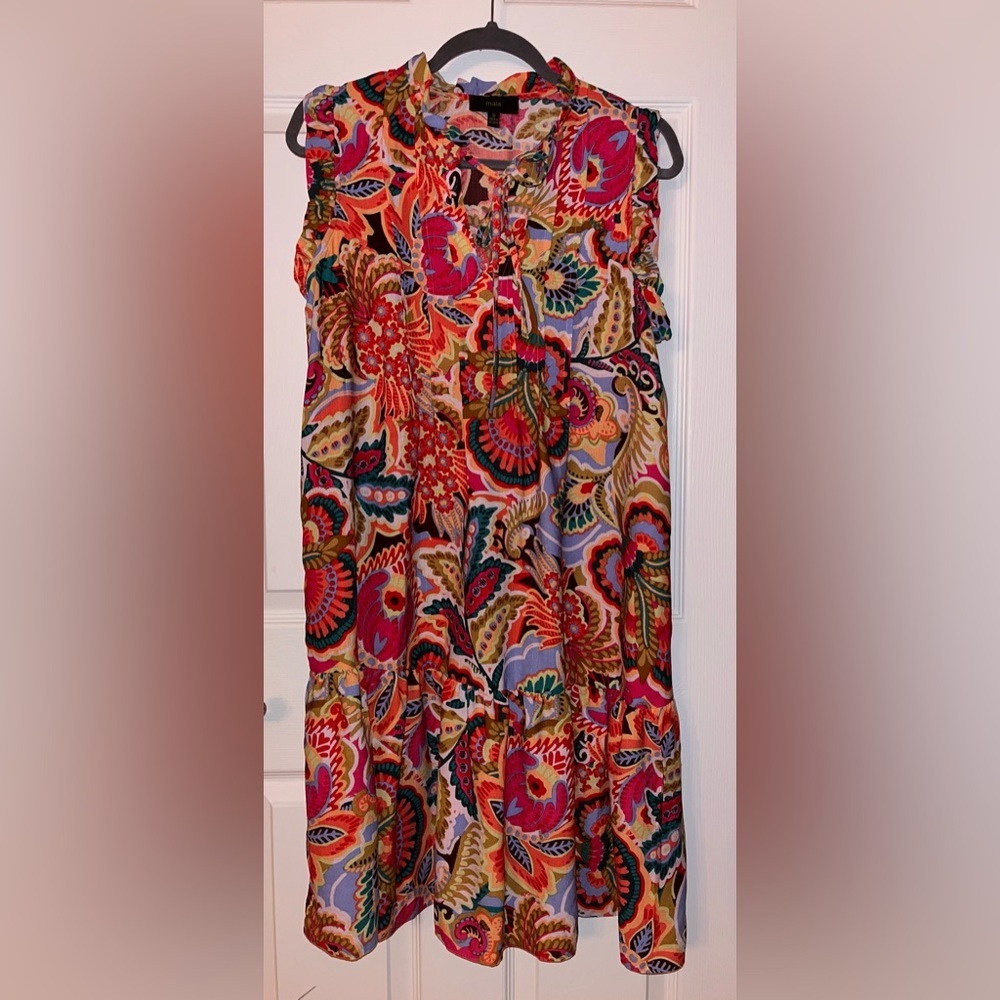 Maia Multicolor Floral Paisley Sleeveless Dress NWT Size 12